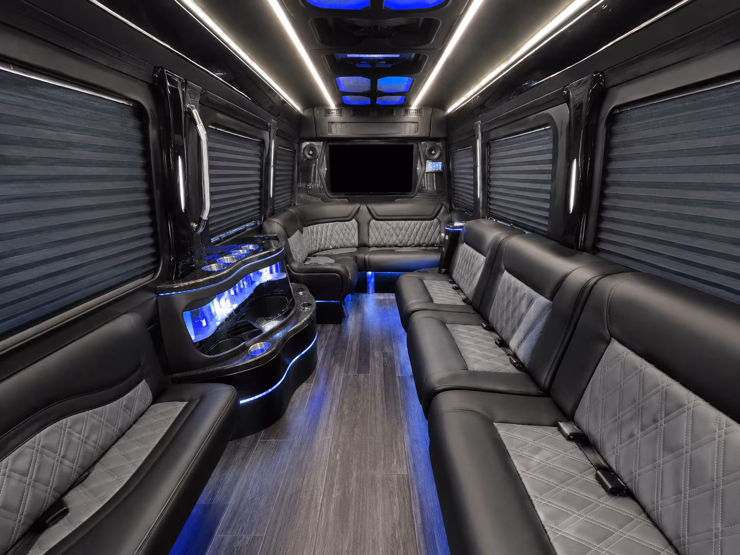 north little rock 30 passenger party bus inside