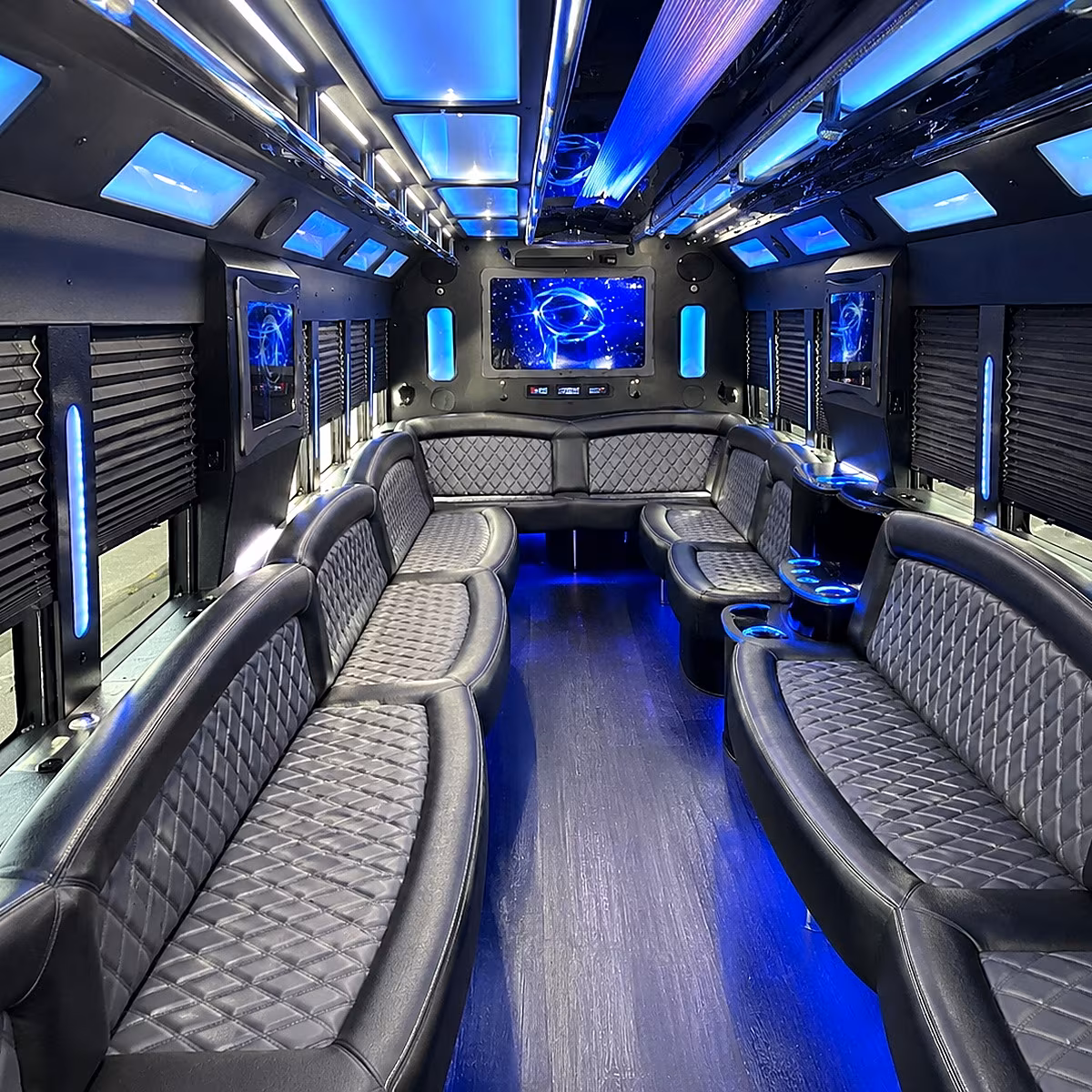 north little rock 50 passenger party bus interior
