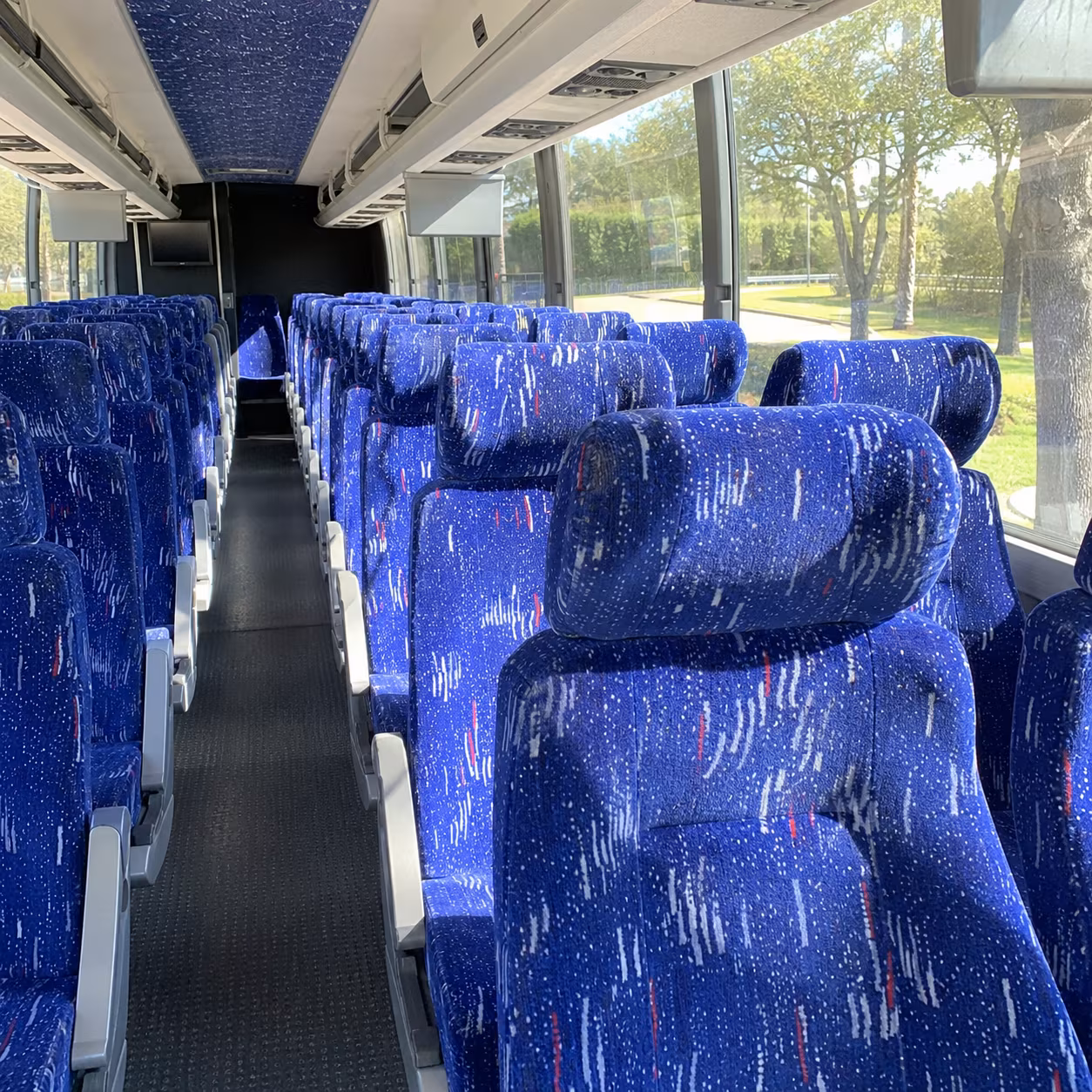 north little rock 56 passenger charter bus inside