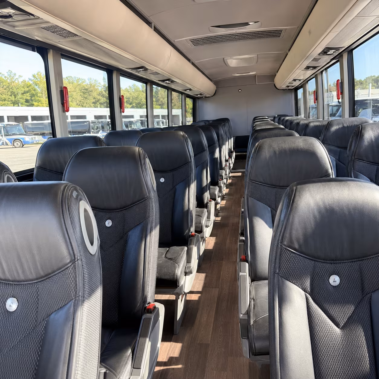 north little rock 56 passenger charter bus interior
