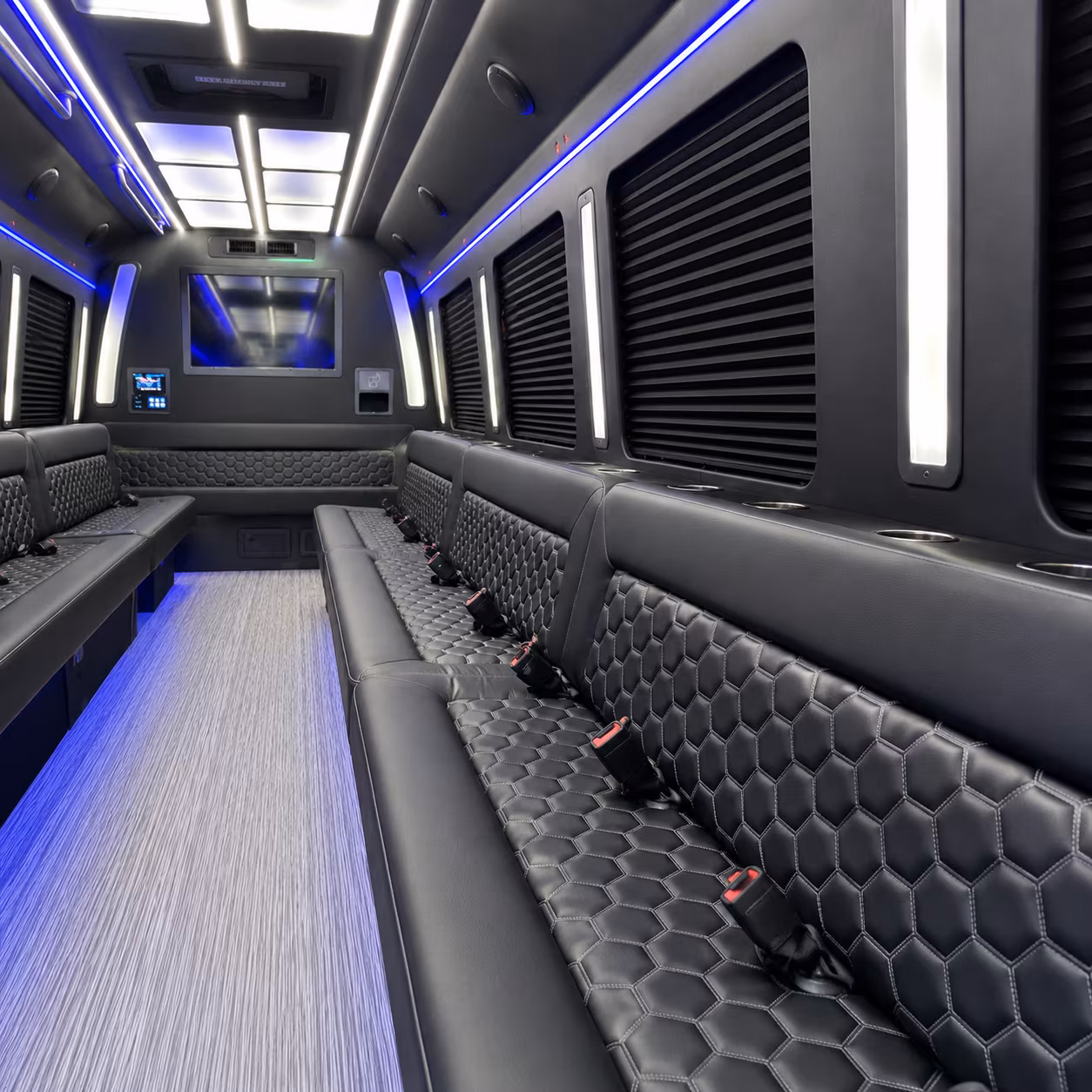 north little rock party bus rental interior